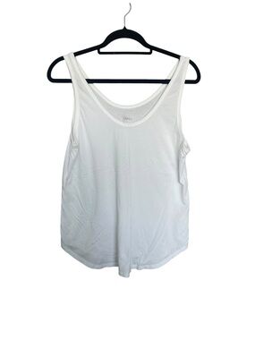 Quince Women's White Scoop Neck Tank Top
